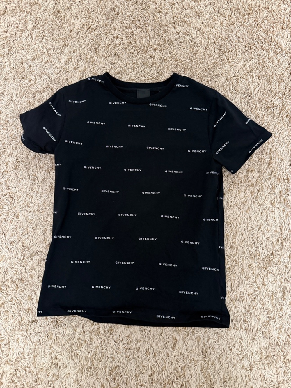 Givenchy Black Logo-Print Crewneck Tee Boys -12